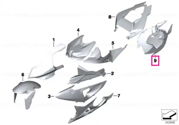Livrare expres Tail part lower BLUEFIRE - BMW Motorrad