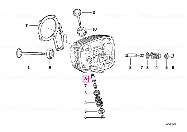 Ofertă exclusivă Valve guide exhaust D=12,55/D=6MM - BMW Motorrad