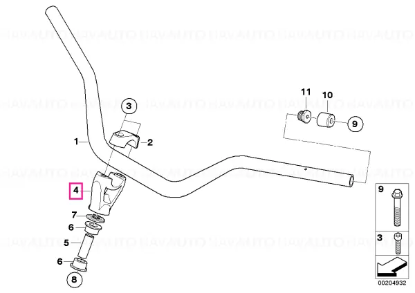 Clamping support, bottom - BMW Motorrad Expediere rapidă