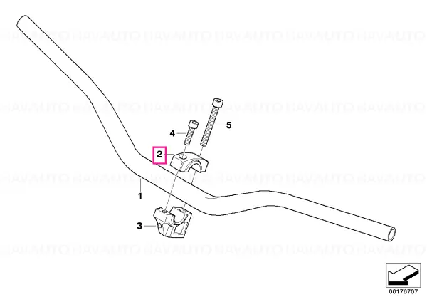Clamping support, top - BMW Motorrad Ofertă exclusivă