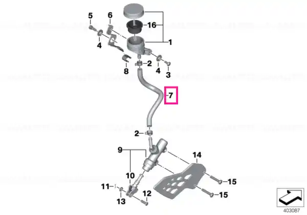 Disponibil imediat Hose L=240MM - BMW Motorrad