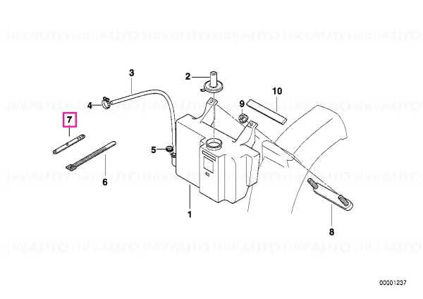 Cable tie L=183MM - BMW Motorrad Transport gratuit