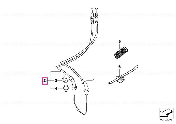 Accelerator cable, connector - BMW Motorrad Lichidare de stoc