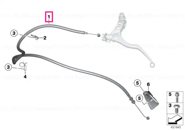 Clutch cable - BMW Motorrad Disponibil imediat