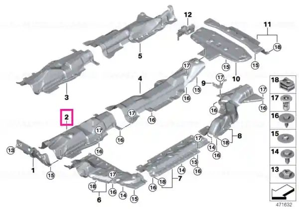 Tunnel heat insulator 2WD - BMW Retur gratuit