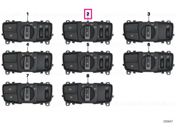 Popular Control element light - BMW