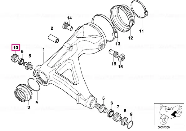 Ieftin Threaded ring, right - BMW Motorrad