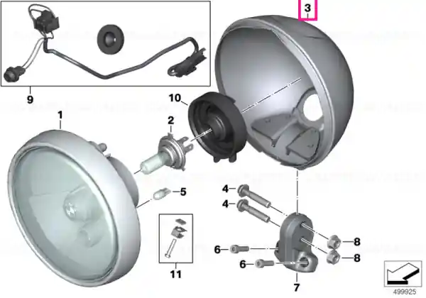 Carcasa far monolita - BMW Motorrad Ofertă specială