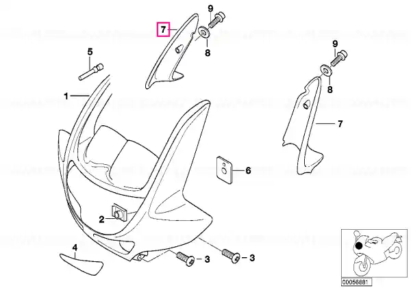 Capac interior stanga grunduit - BMW Motorrad Plată sigură