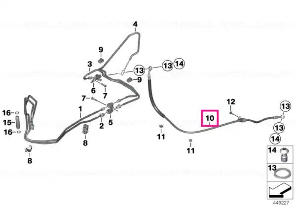 Livrare rapidă Furtun circuit frana spate - BMW Motorrad