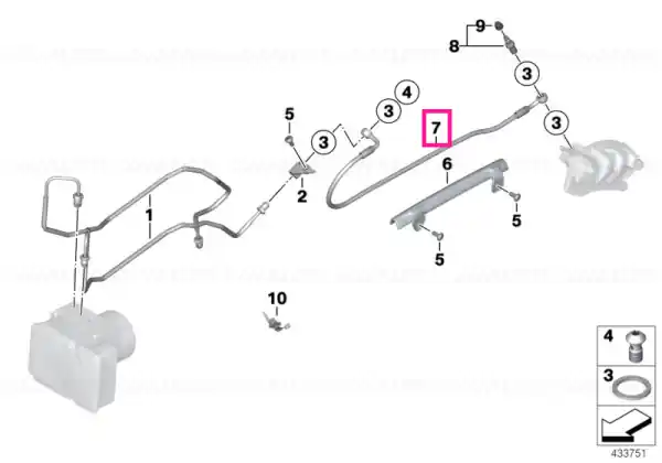 Reducere de preț Furtun frana spate - BMW Motorrad