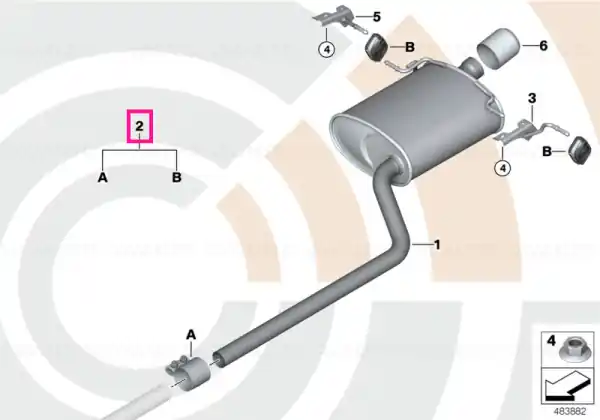 Installation kit for rear silencer VALUE LINE - BMW - Mini Plată securizată