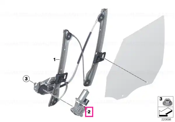 Ofertă exclusivă Drive for window lifter, front left - BMW - Mini