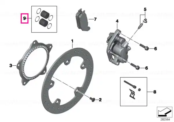 Kit reparatie etrier frana - BMW Motorrad Calitate înaltă