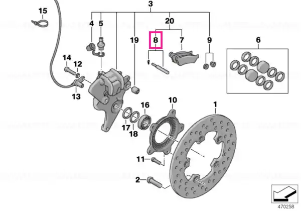 Set mounting parts - BMW Motorrad Lichidare de stoc