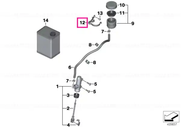 Holder, brake fluid reservoir - BMW Motorrad Chilipir