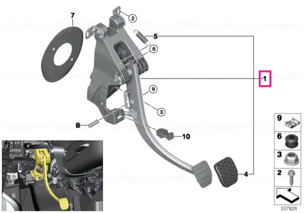 Promoție Complete pedal assembly - BMW