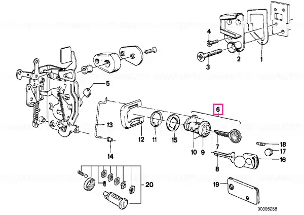 Mai ieftin Catch with key right *CODE 2988 - BMW