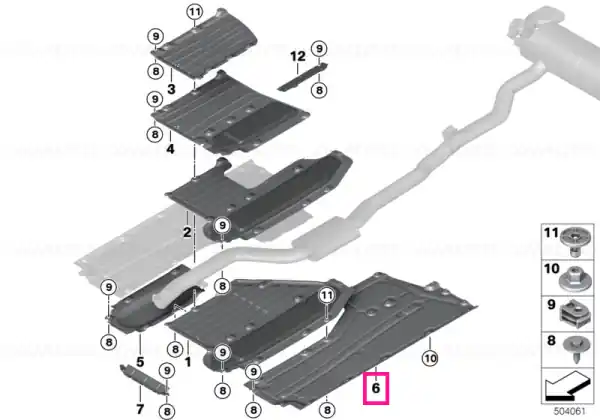 Underbody panelling, side right - BMW Comandă acum