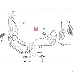 Air duct, left - BMW Motorrad Expediere rapidă