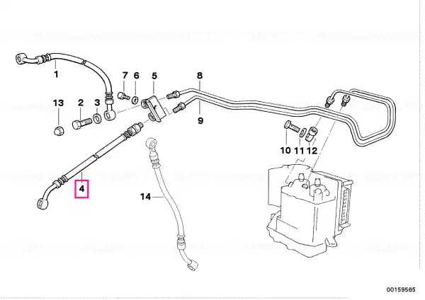 Brake hose ABS - BMW Motorrad Livrare gratuită
