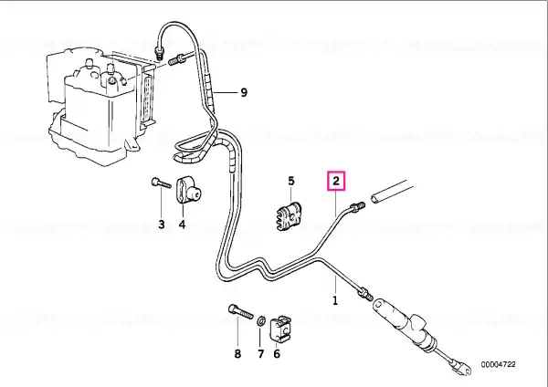 Livrare rapidă Brake pipe rear ABS - BMW Motorrad