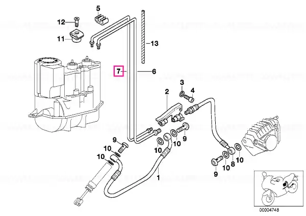 Brake pipe rear ABS - BMW Motorrad Ofertă specială