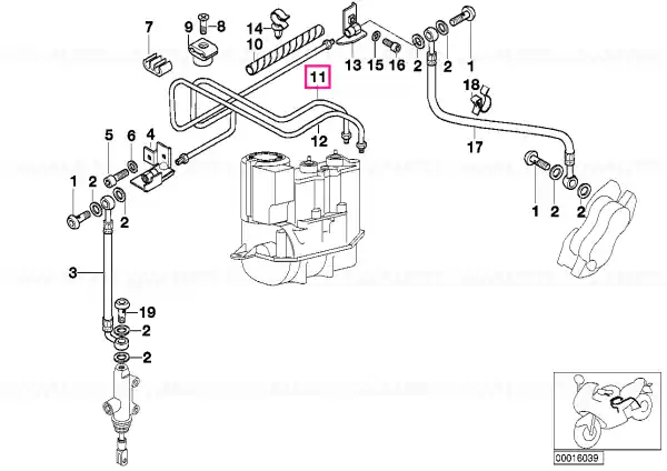 Reducere specială Brake pipe, outlet, rear ABS - BMW Motorrad