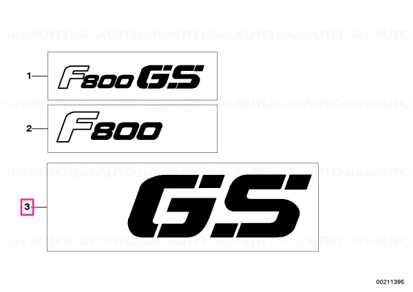 Lettering, left GS - BMW Motorrad Ofertă specială