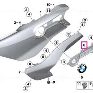 Vezi acum Emblem carrier, left, chrome-plated GTL - BMW Motorrad