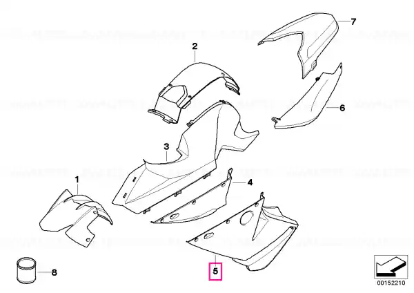 Calitate înaltă Trim panel with graphic, bottom right LUPINBLUE/BLACK - BMW Motorrad