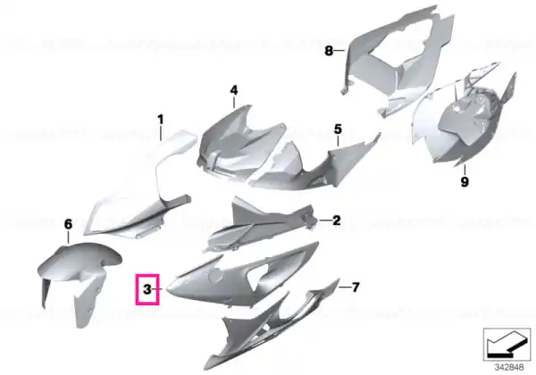 Front right body part BLUEFIRE - BMW Motorrad Ofertă limitată