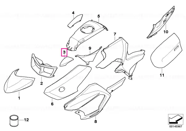 Ofertă de sezon Mirror trim, right - BMW Motorrad