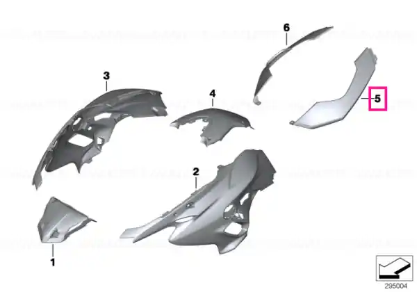 Trim panel, rear side left OSTRA-GREY MET. - BMW Motorrad Discount