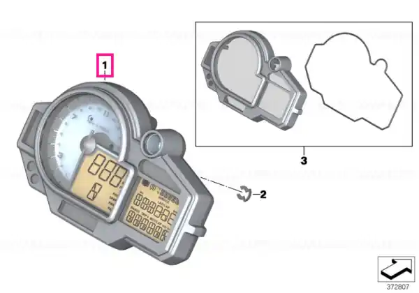 Instrument cluster 15-03-500 - BMW Motorrad Retur gratuit