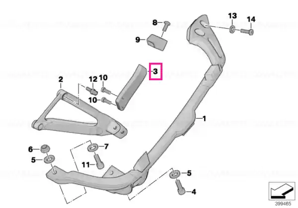 Preț mic Case support right ALU - BMW Motorrad
