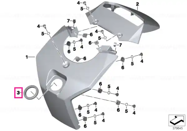 Capac comutator contact/blocare tur - BMW Motorrad Bestseller