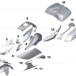Air duct, oil cooler GLACIER-SILVER - BMW Motorrad Cumpără online