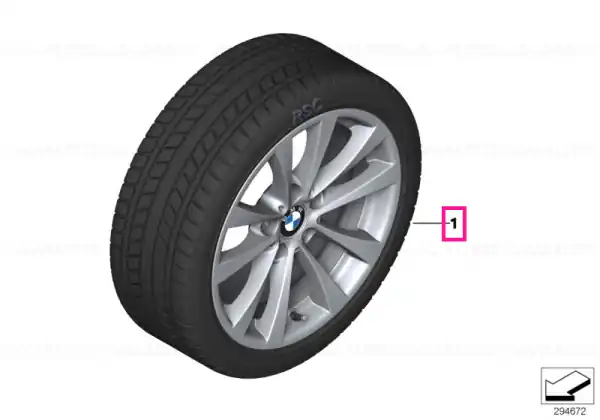 Bestseller Roată completă de iarnă - V-Spoke 395 cu anvelopa Nokian Tyres HKPL 9 - 225/55R17 101T XL - BMW Seria 3 F34 GT