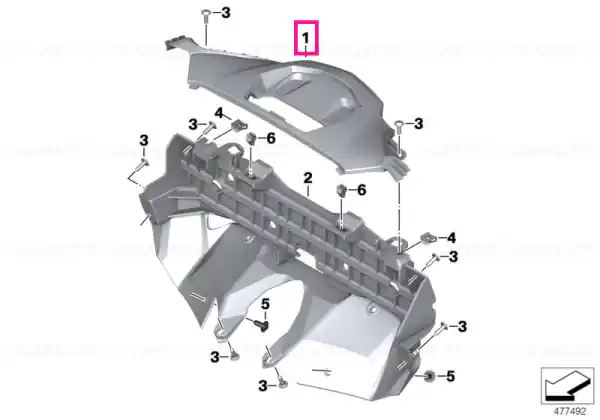 Discount Rear trim panel, middle - BMW Motorrad