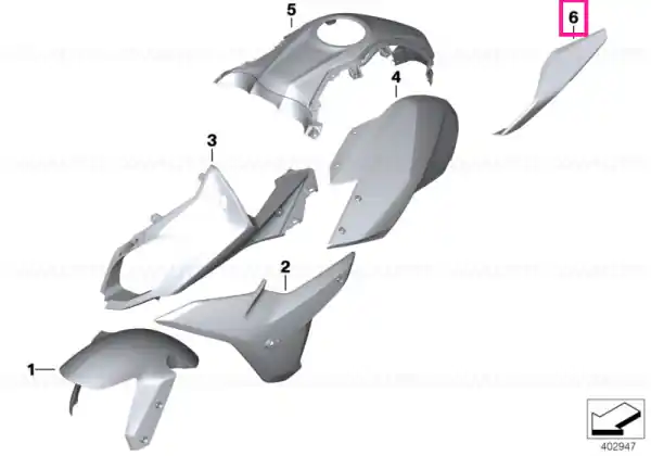 Retur gratuit Rer left lateral body part BLACKSTORM - BMW Motorrad