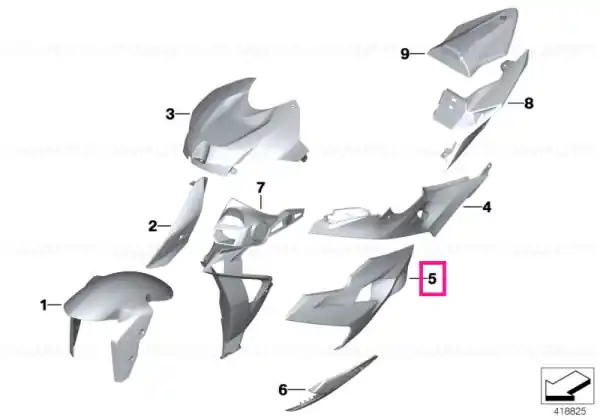 Capac panou ornament lateral BLACKSTORM - BMW Motorrad Plată sigură