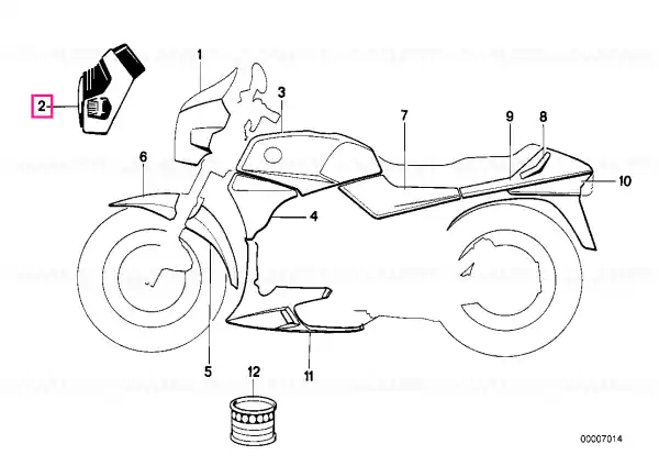 Cockpit trim panel ROT - BMW Motorrad Transport gratuit