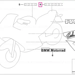 Autocolant capac pasager REPLIKA/WEISS - BMW Motorrad Reducere extra