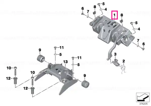 Plată securizată Dualseat locking mechanism - BMW Motorrad