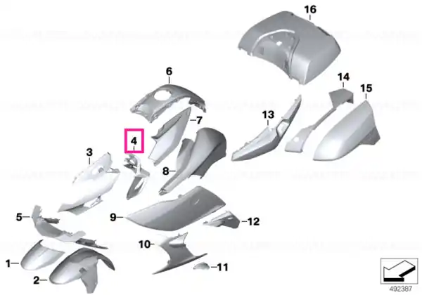Hand protector right MONOLITH-MET. - BMW Motorrad Ieftin