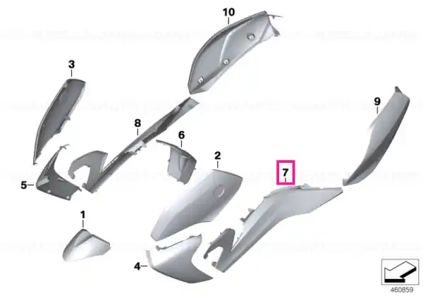 Panou trim lateral stânga FROZEN BRONZE - BMW Motorrad Livrare expres