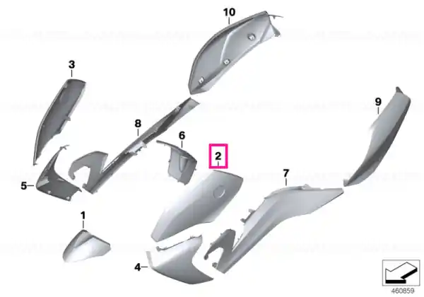 Ieftin Trim lateral sus stânga BLACK-STORM - BMW Motorrad