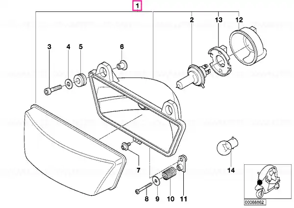 Cel mai vândut Headlight LV / LHT - BMW Motorrad