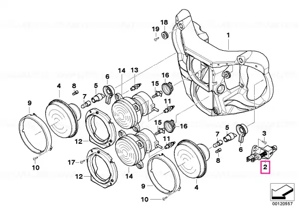 Head light vertical aim control - BMW Motorrad Popular